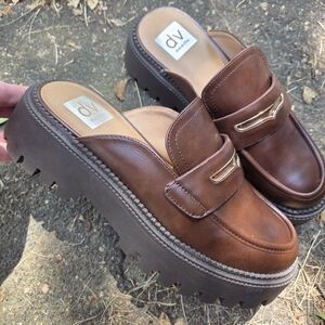 DV by Dolce Vita Brown Platform Mules